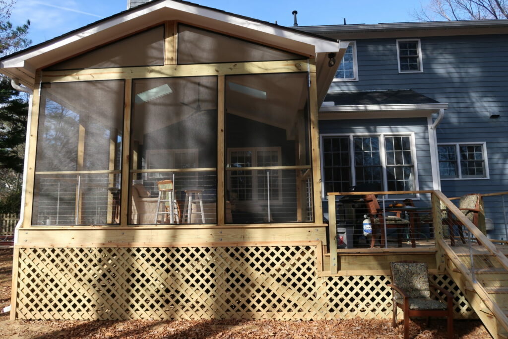 New screened porch