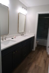 New Mirrors, Lighting and Finishes Throughout