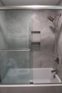 Tiled Walls and Custom Niches in Shower