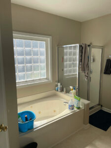 Before - Garden Tub with Glass Blocks